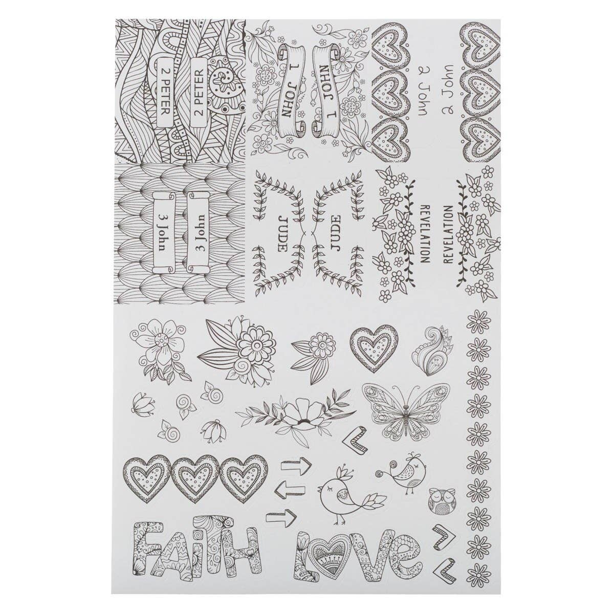 Bible Indexing Tabs Colorable Style 2