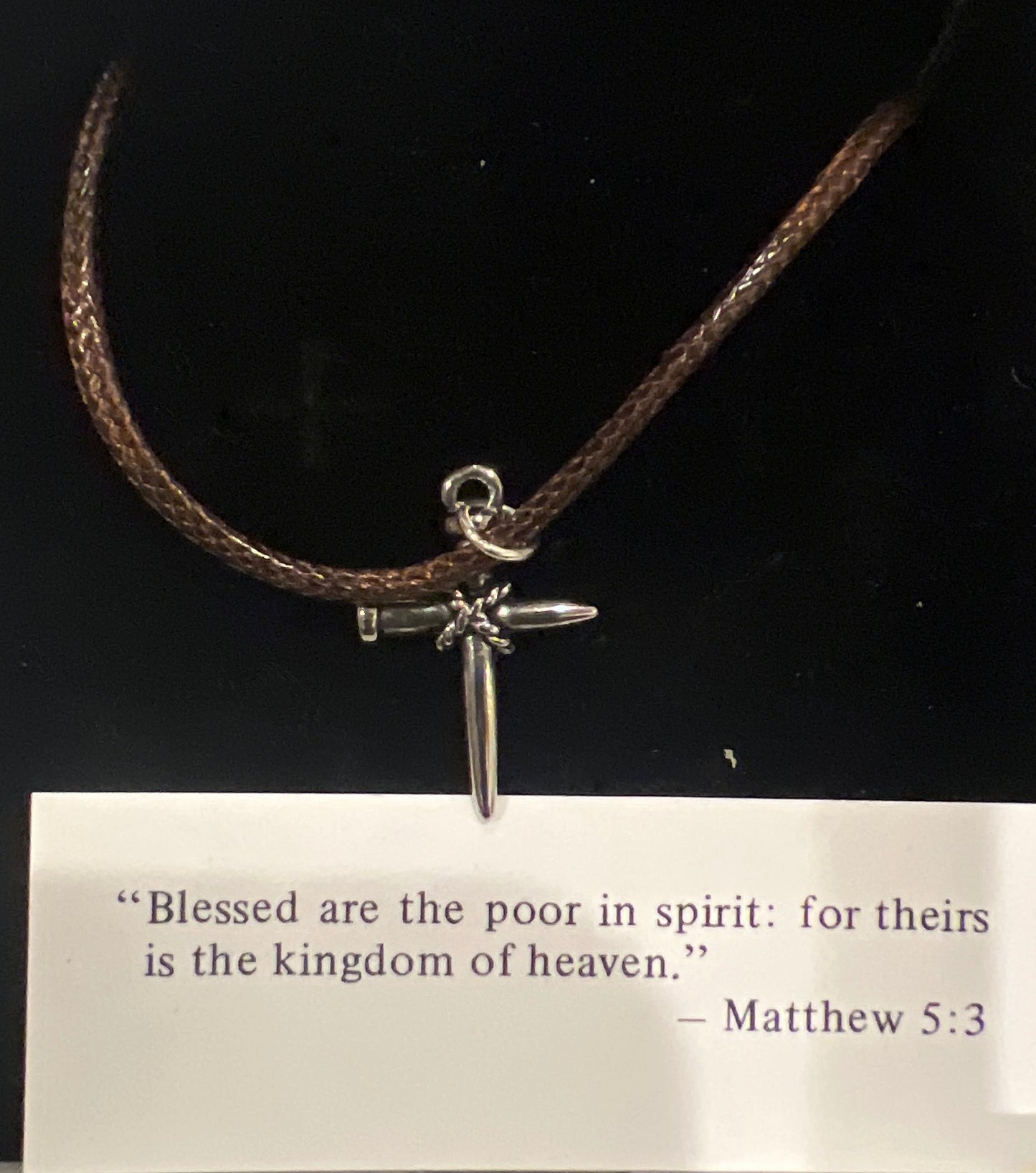 Men’s Cross Leather Necklace