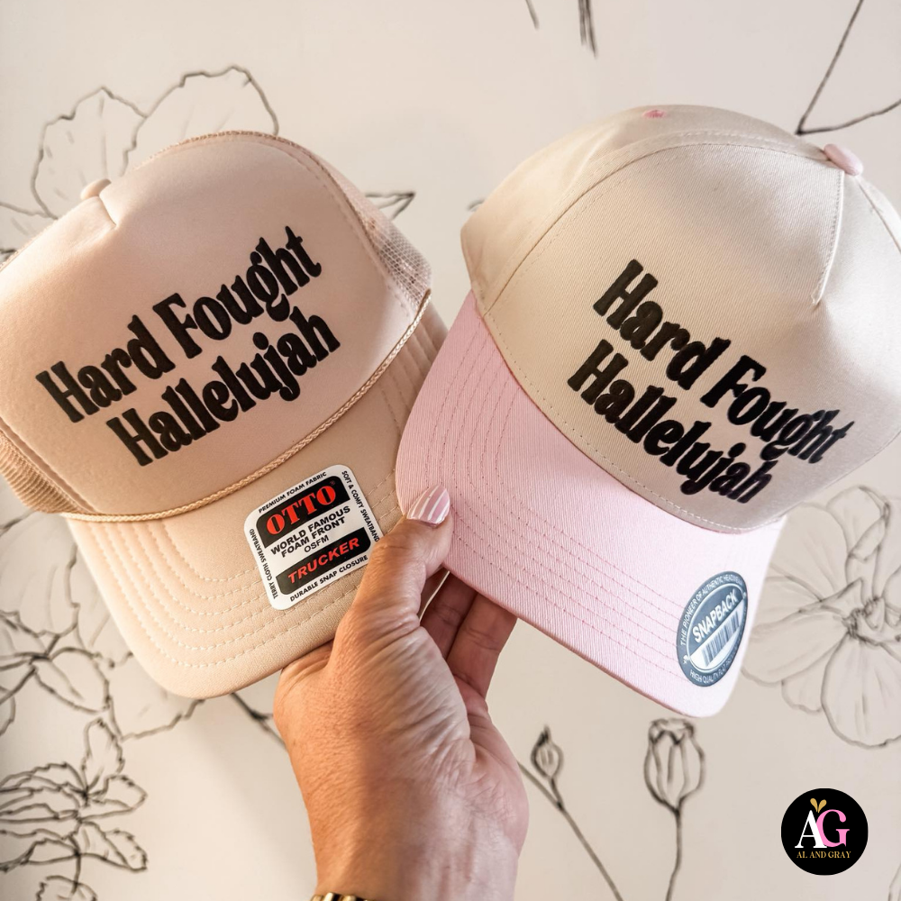 Hard Fought Halleluiah Pink Hat
