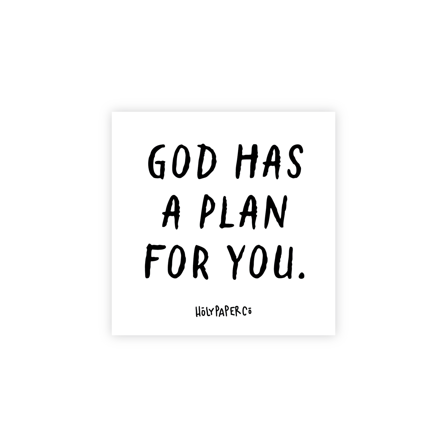 God Has a Plan For You Sticky Note Tracts: White