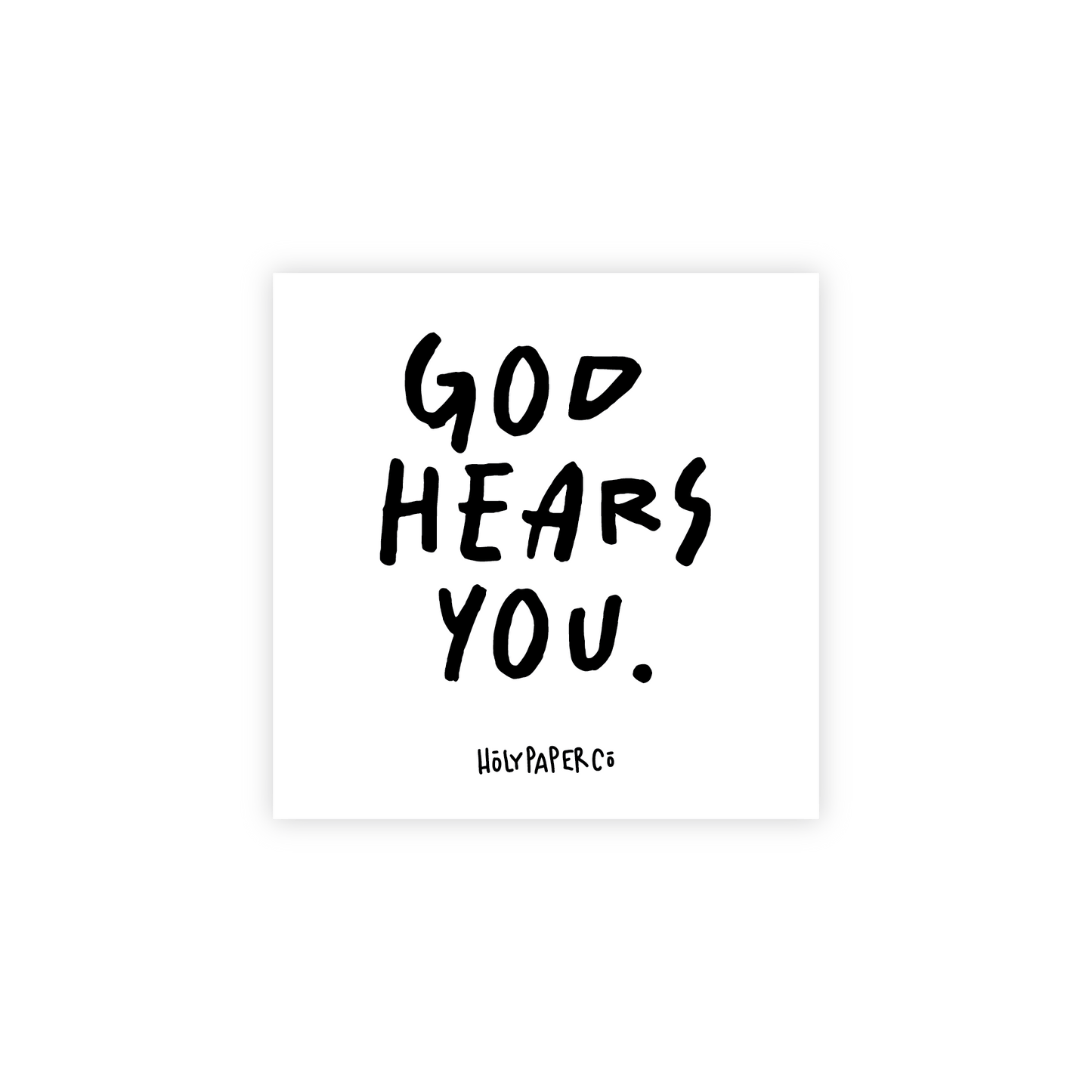 God Hears You Sticky Note Tracts: White