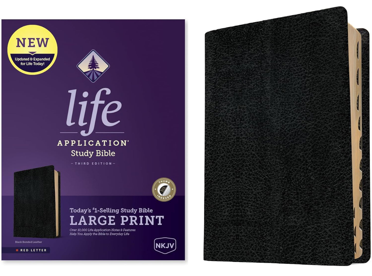 NKJV Life Application Study Bible Black Bonded Leather