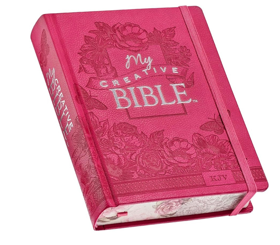 KJV Holy Bible, My Creative Bible, Faux Leather Hardcover - Ribbon Marker, King James Version, Bright Pink