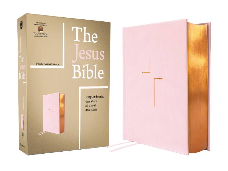 ESV The Jesus Bible Leathersoft Over Board Pink
