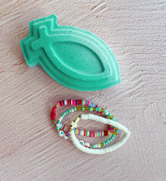 Christian Fish Bath Bomb - with bracelet inside!