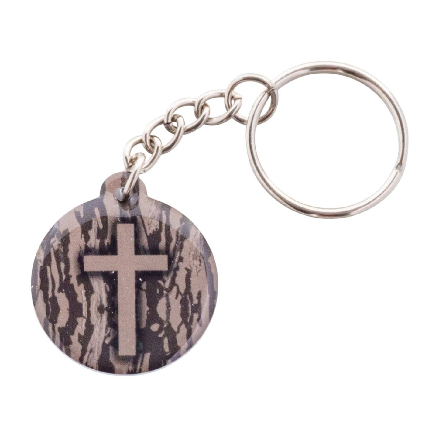 Tap To Pray® Acrylic Keychain: White + Cross