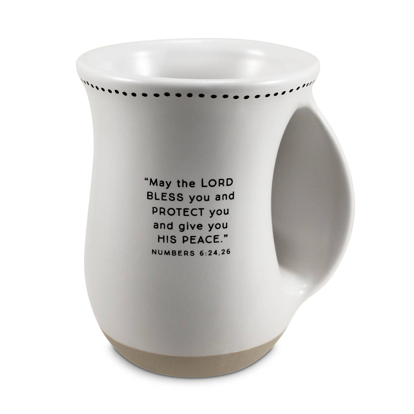 LCP Handwarmer Mug Blessed White Ceramic18Oz