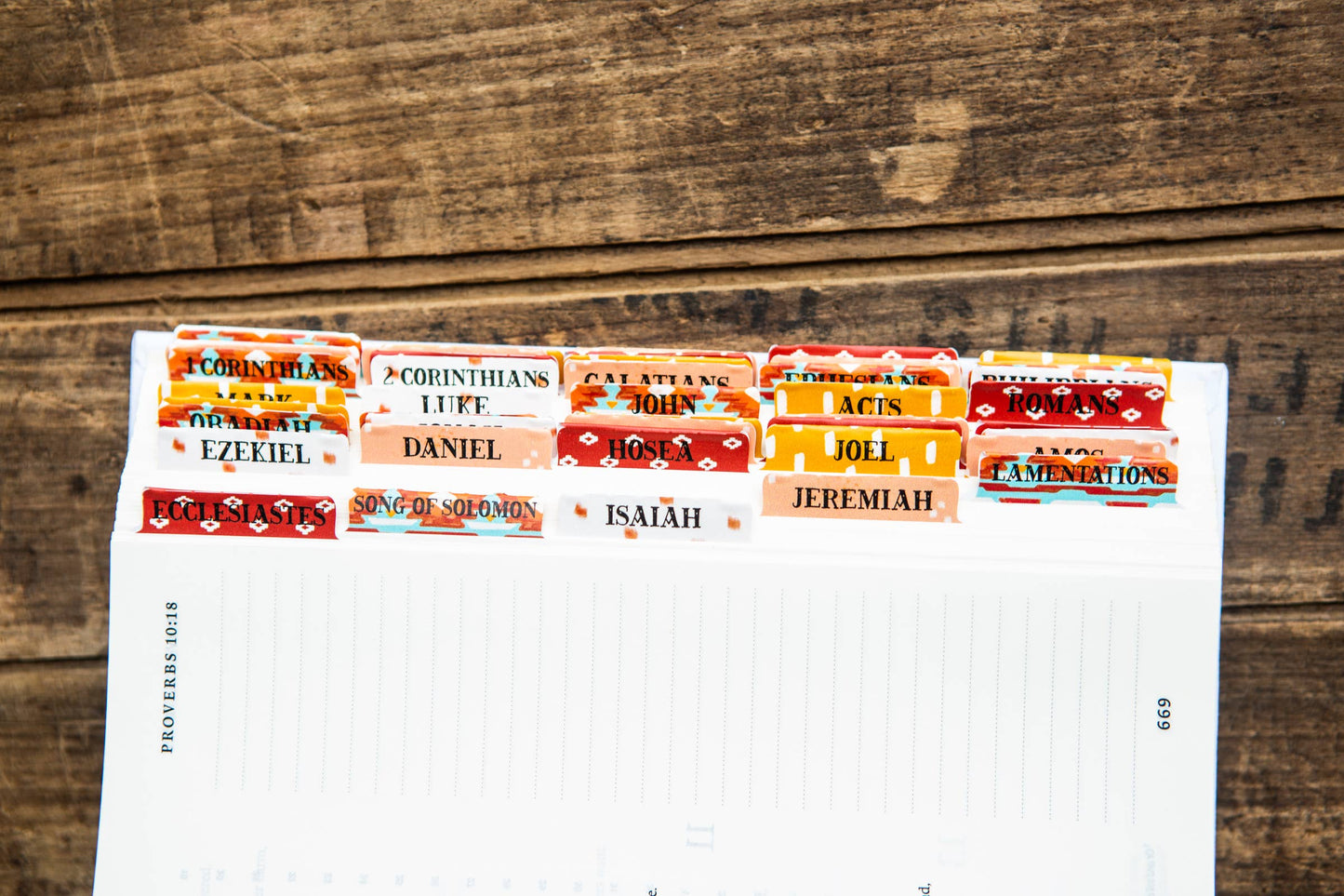 Western Aztec Bible Tabs Stickers