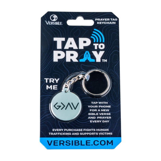 Tap To Pray® Acrylic Keychain: Mint + God Is Greater