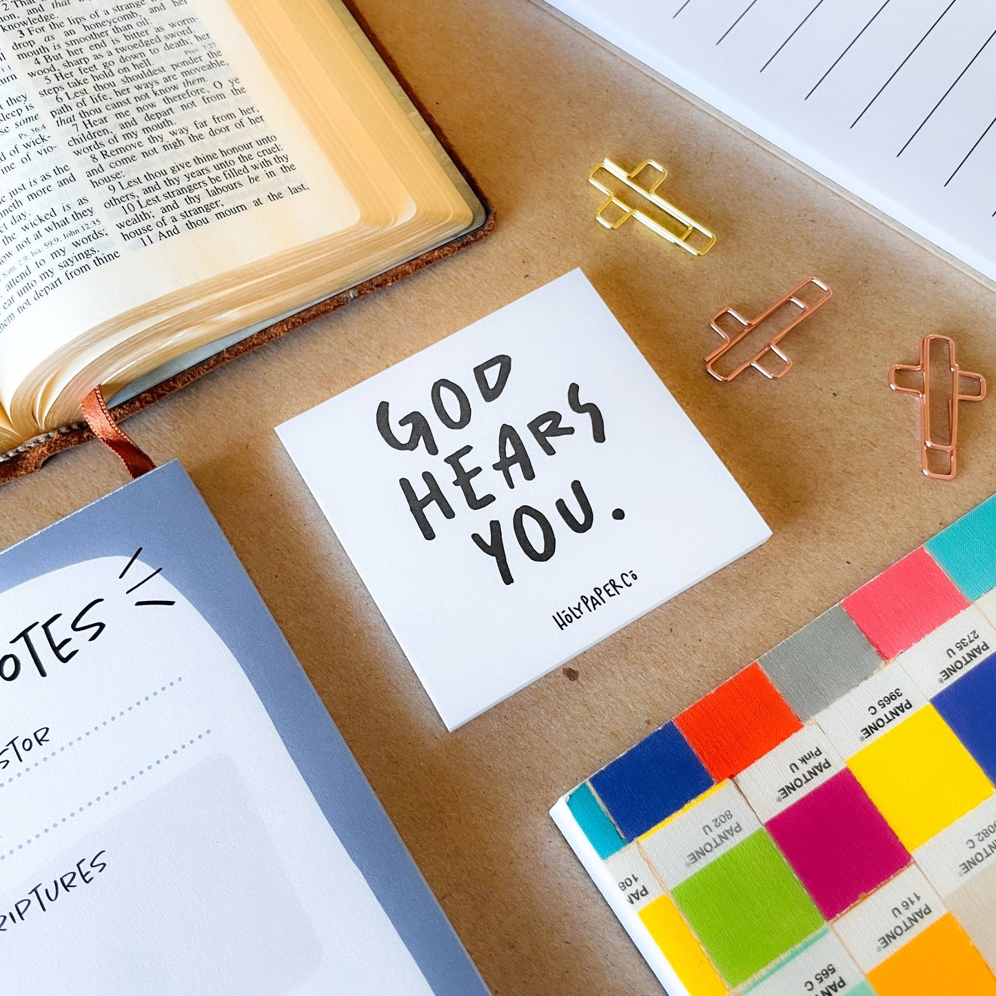 God Hears You Sticky Note Tracts: White