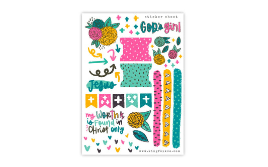 God's Girl Sticker Sheet