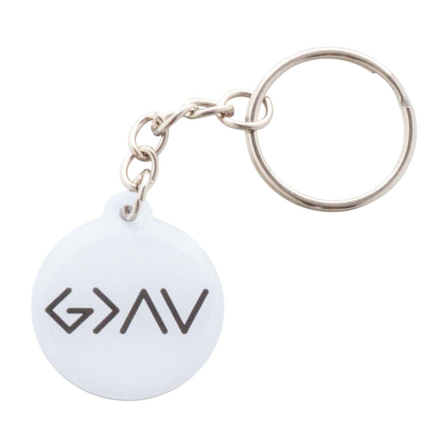 Tap To Pray® Acrylic Keychain: White + Cross