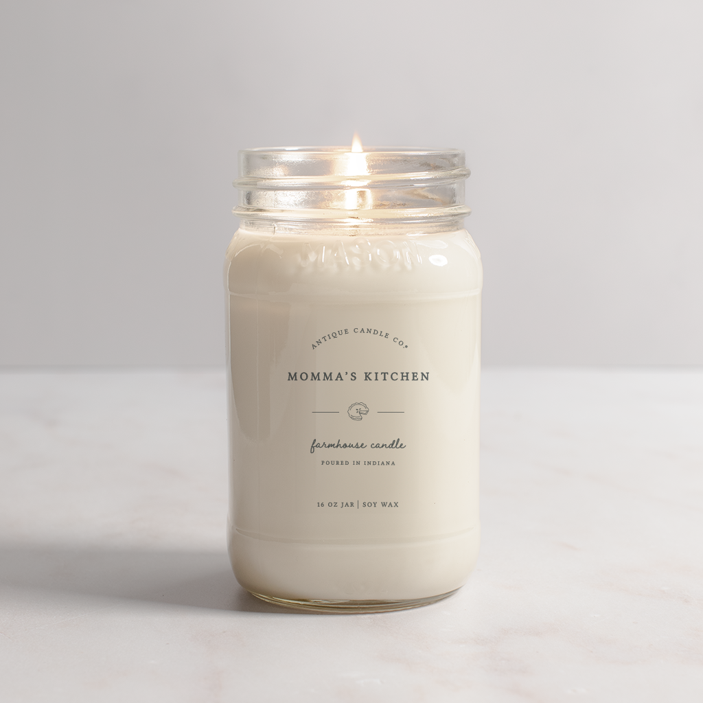 Momma's Kitchen - Soy Wax Candle: 1 mason jar (16 oz)