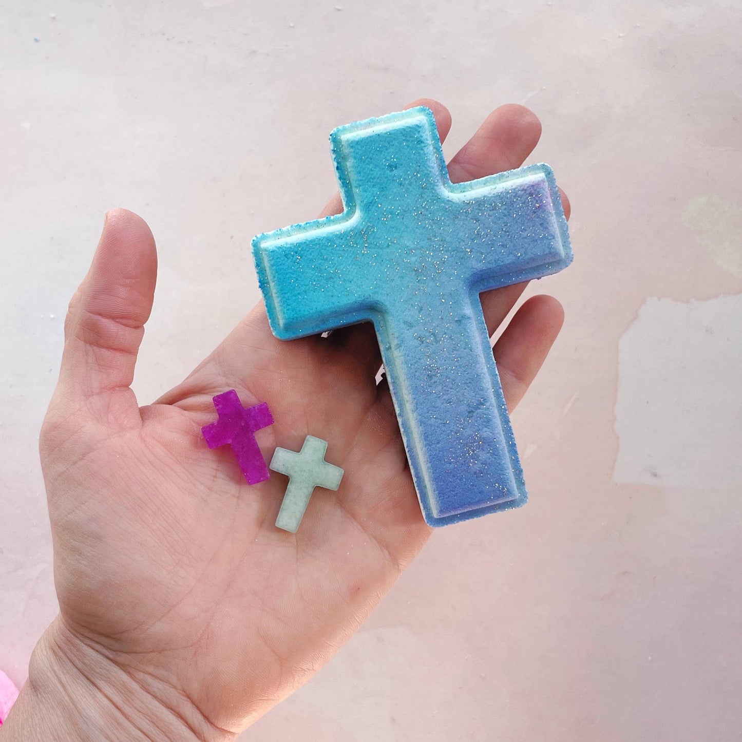 Cross Bath Bomb - with stone cross inside!