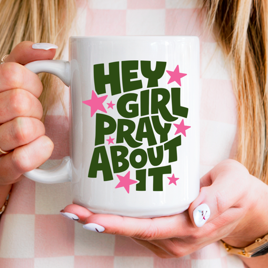 Pray about it, Christian mug, Christian gift, coffee mug