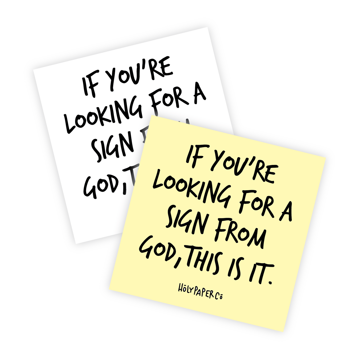Sign from God Sticky Note Tracts: White