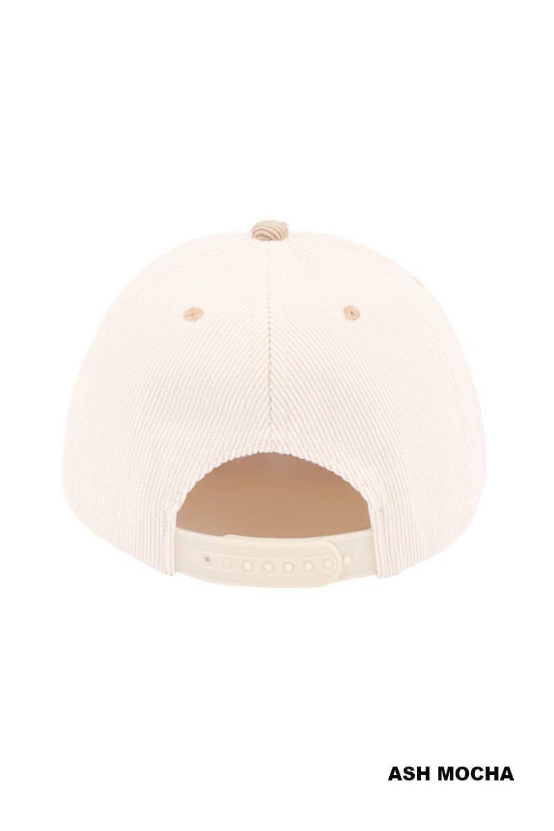 God Is Good All The Time Two Tone Corduroy Cap: BROWN / 1(ONE SIZE)