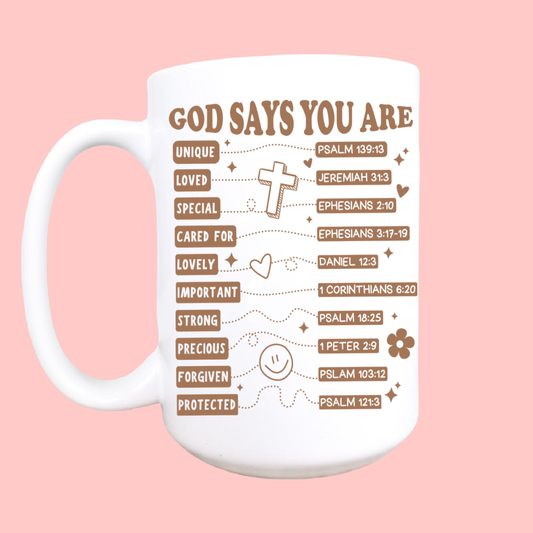 God says mug Christian gift, Christian mug, coffee mug