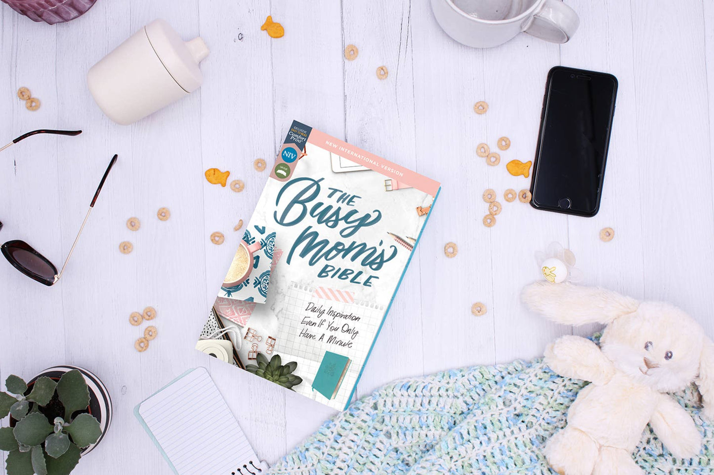 NIV The Busy Mom's Bible, Leathersoft, Teal, Red Letter