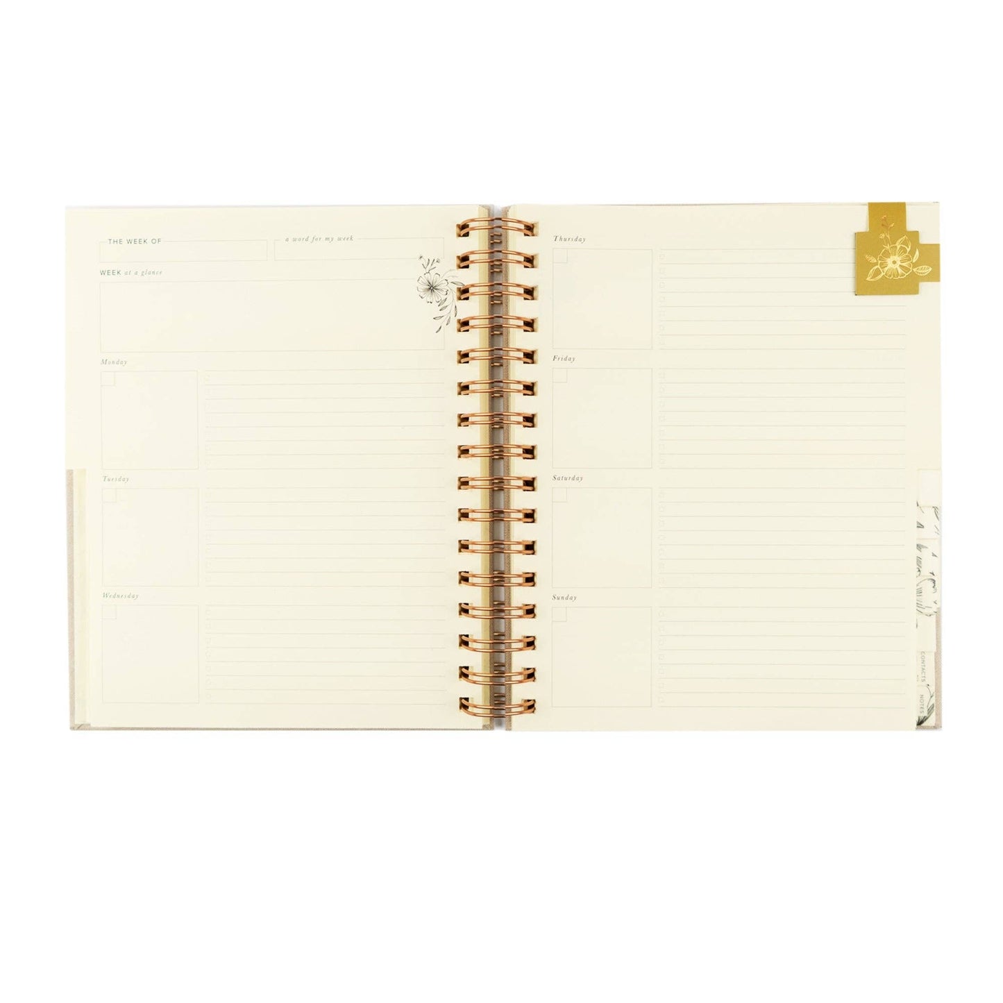 12-Month Undated Planner: Magnolia Springs Design, Spiral