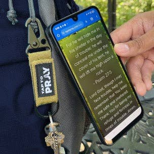 Tap To Pray® Tactical Carabiner Keychain: Black