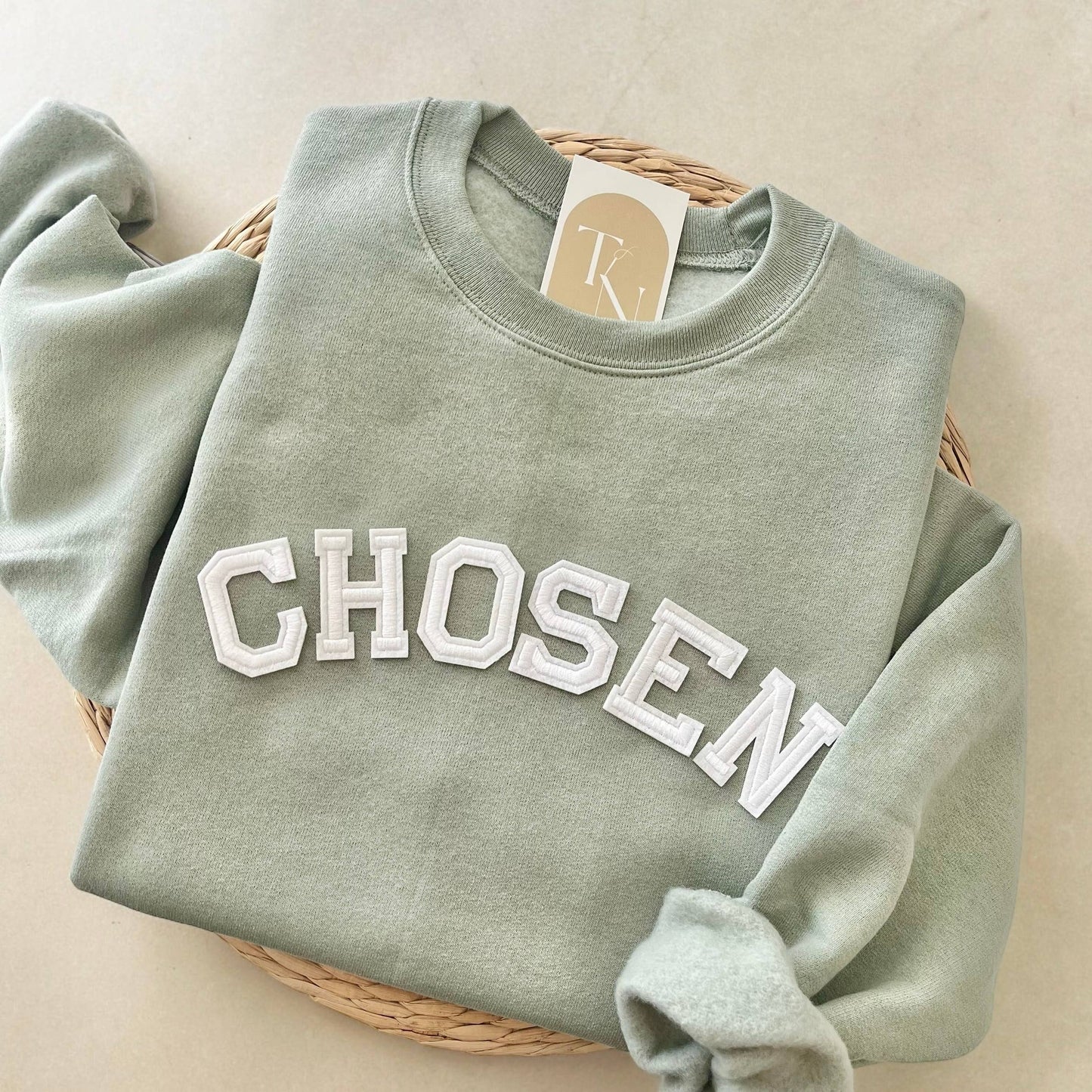 Chosen Sweatshirt, Christian Sweatshirt: Light Pink / S