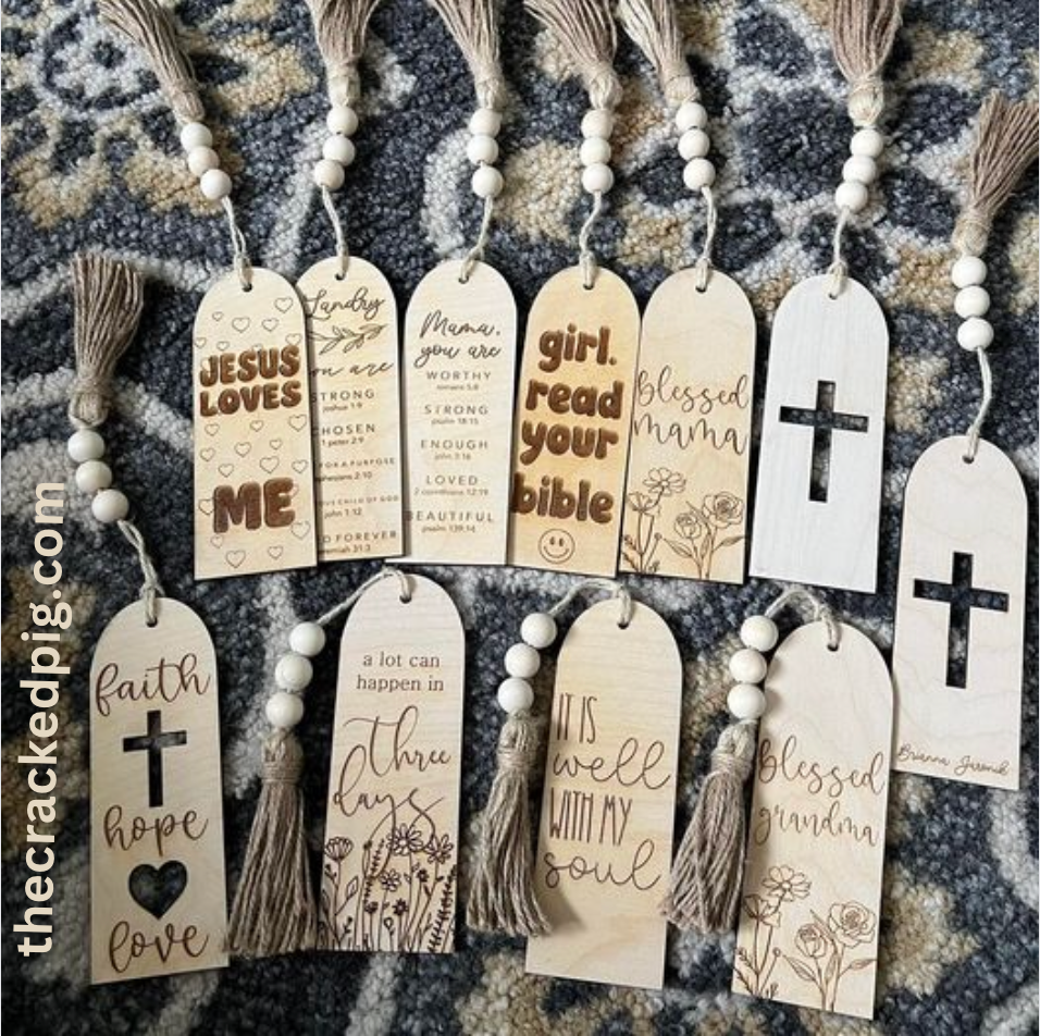 Religious Themed Bookmarks With Decorative Tassel: Blessed Mama