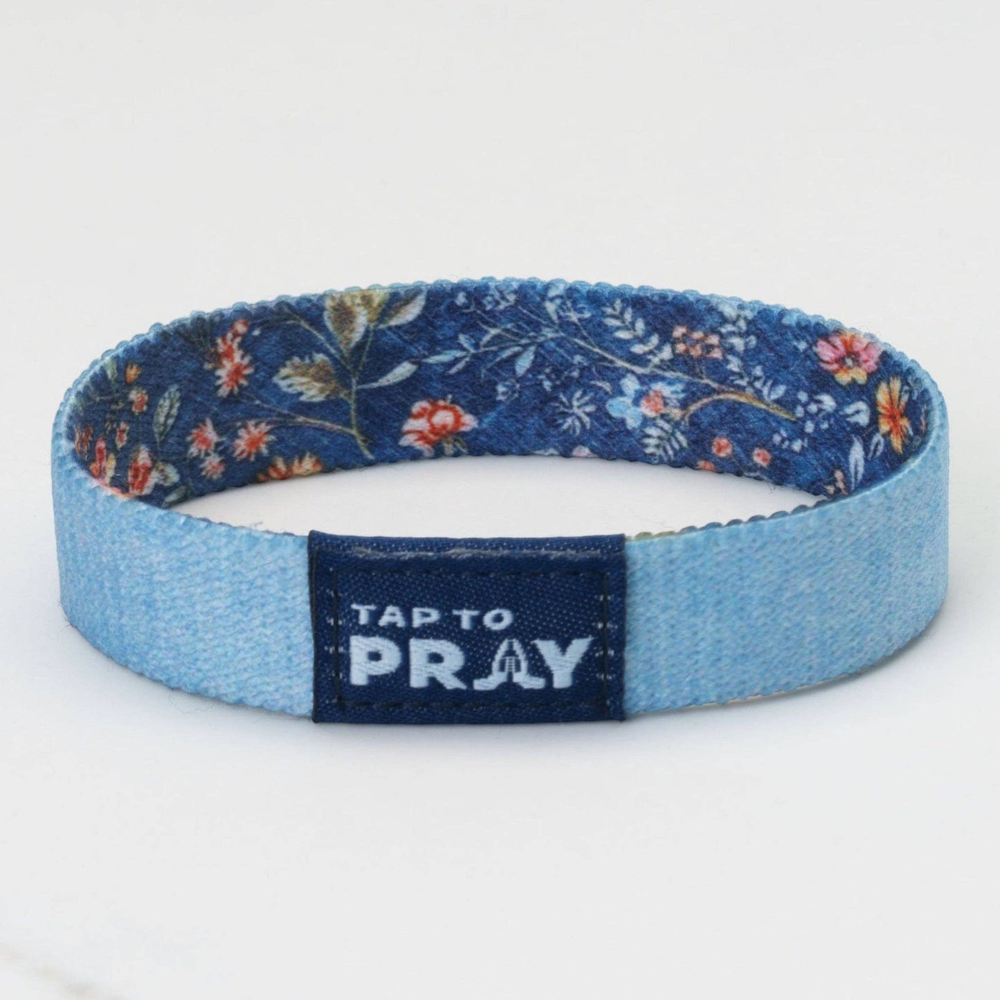 Tap To Pray® Wristband – Wildflower - Be Still: Medium