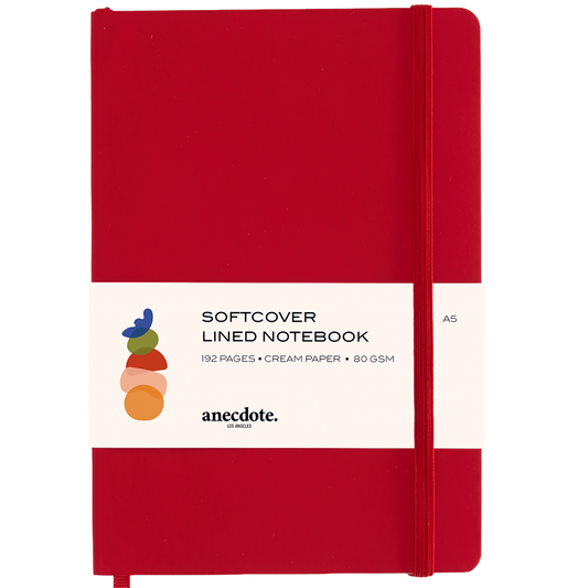 Softcover Journal - Sleek Design with Thick 80 gsm Paper: Red