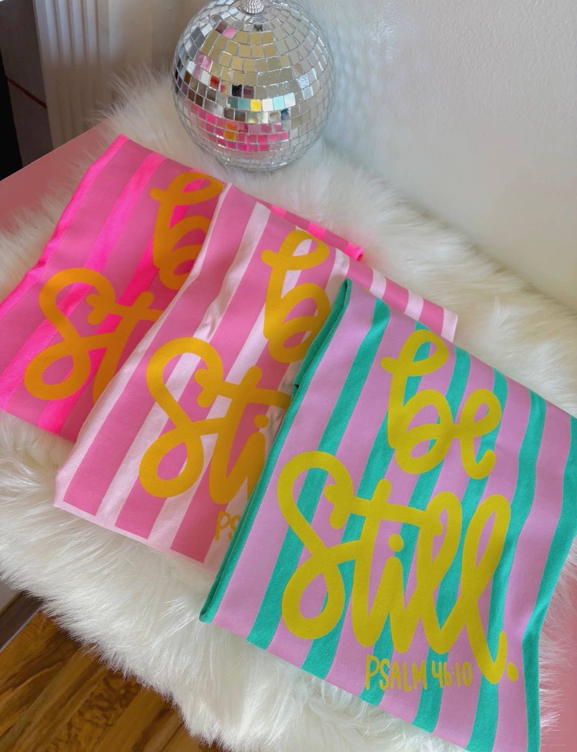 Be Still Tee (Neon Pink): M