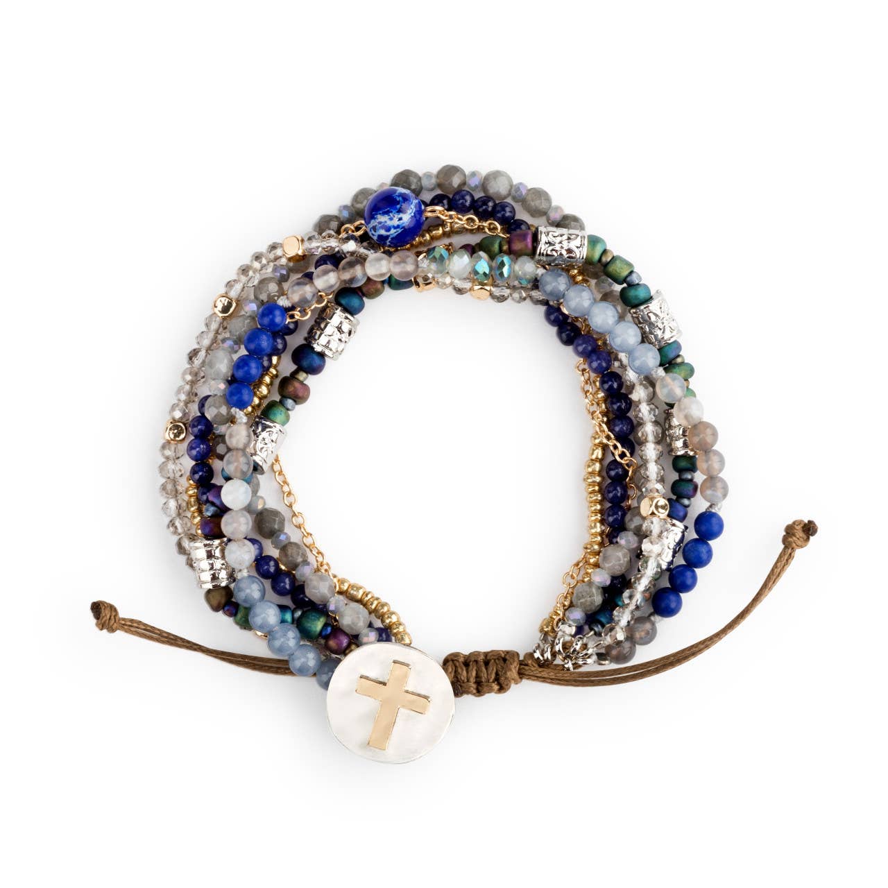 Beaded Prayer Bracelet - Indigo