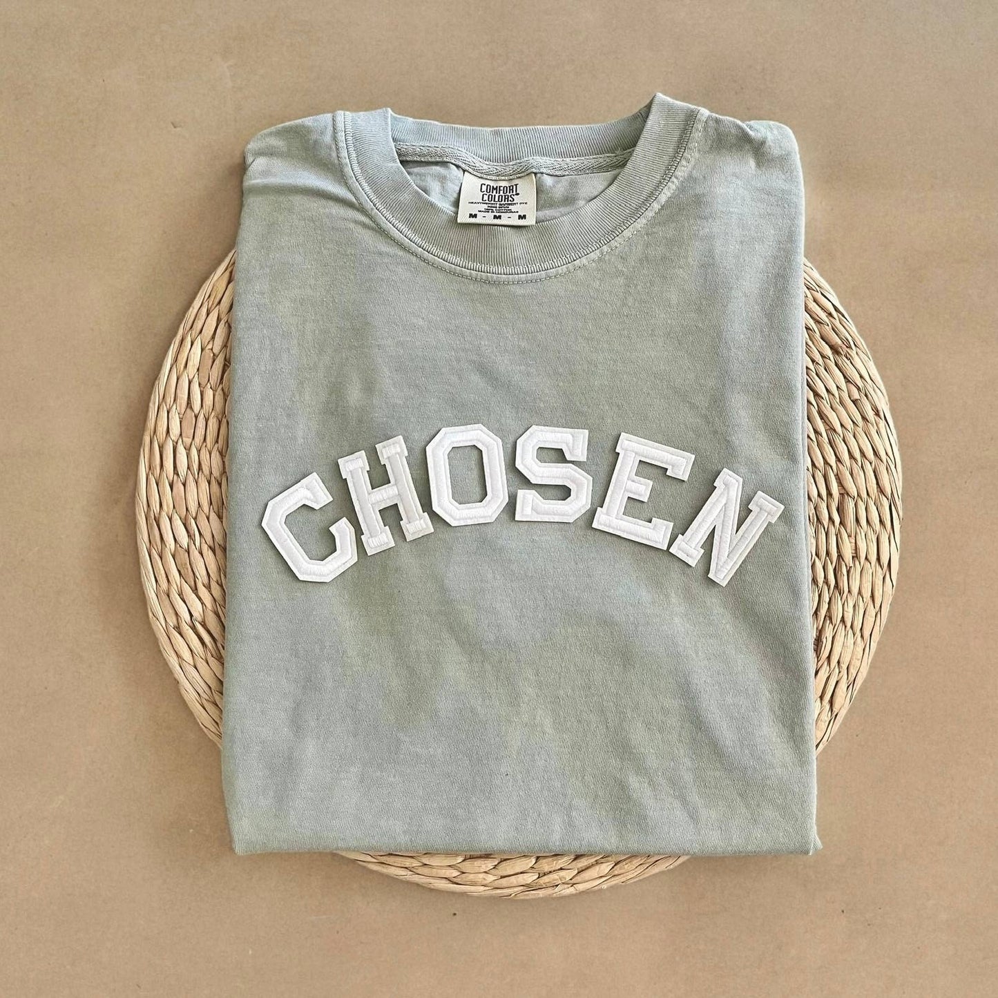 Comfort Colors Chosen Shirt, Christian Clothing: Chambray / XL