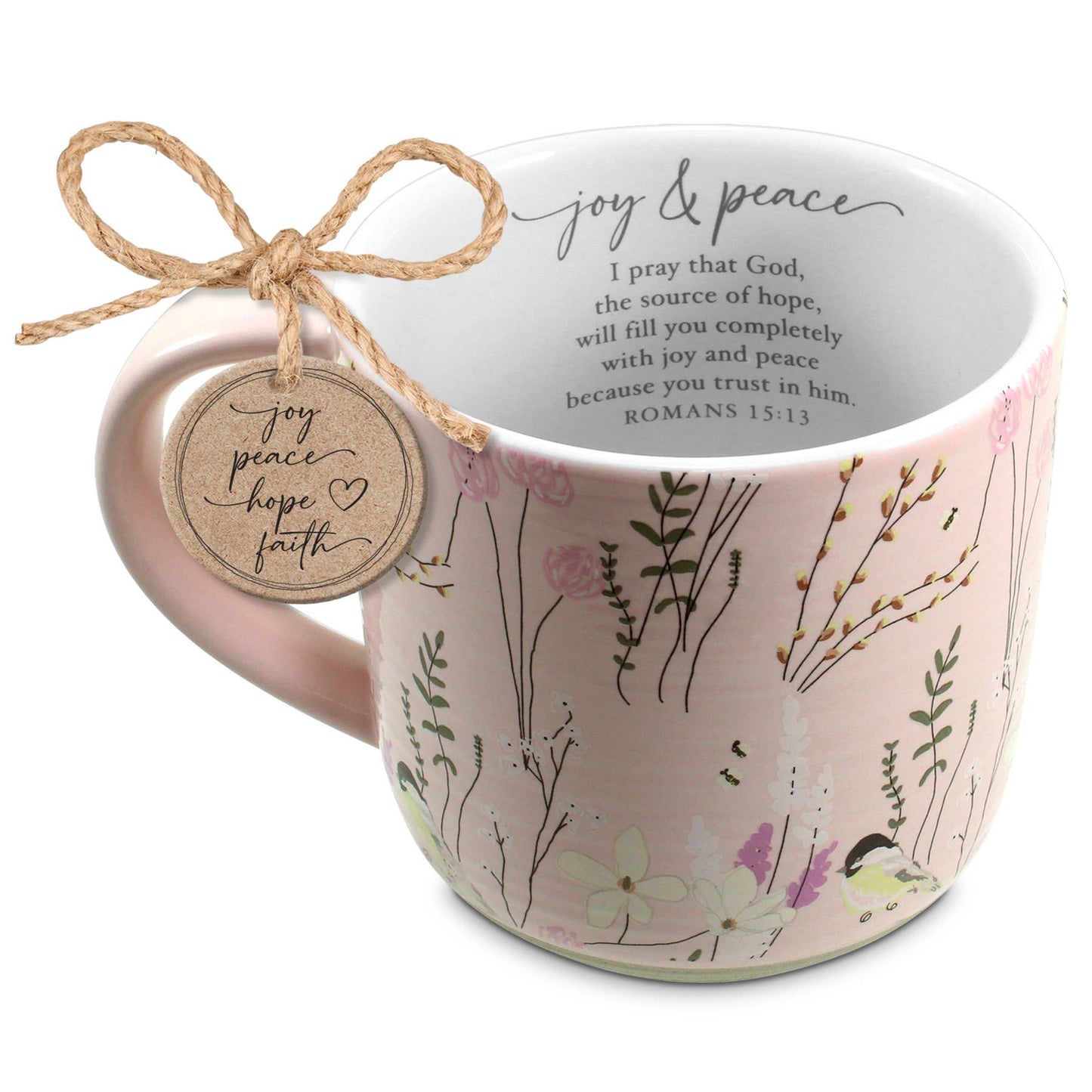 LCP Coffee Mug Spring Garden Joy Peace 18 Oz