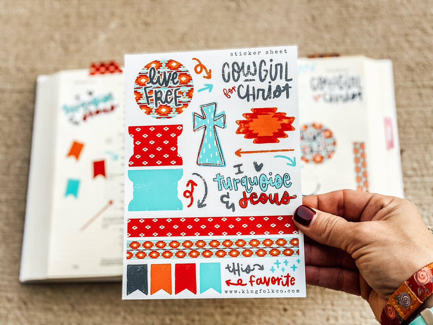 Western Cowgirl Sticker Sheet