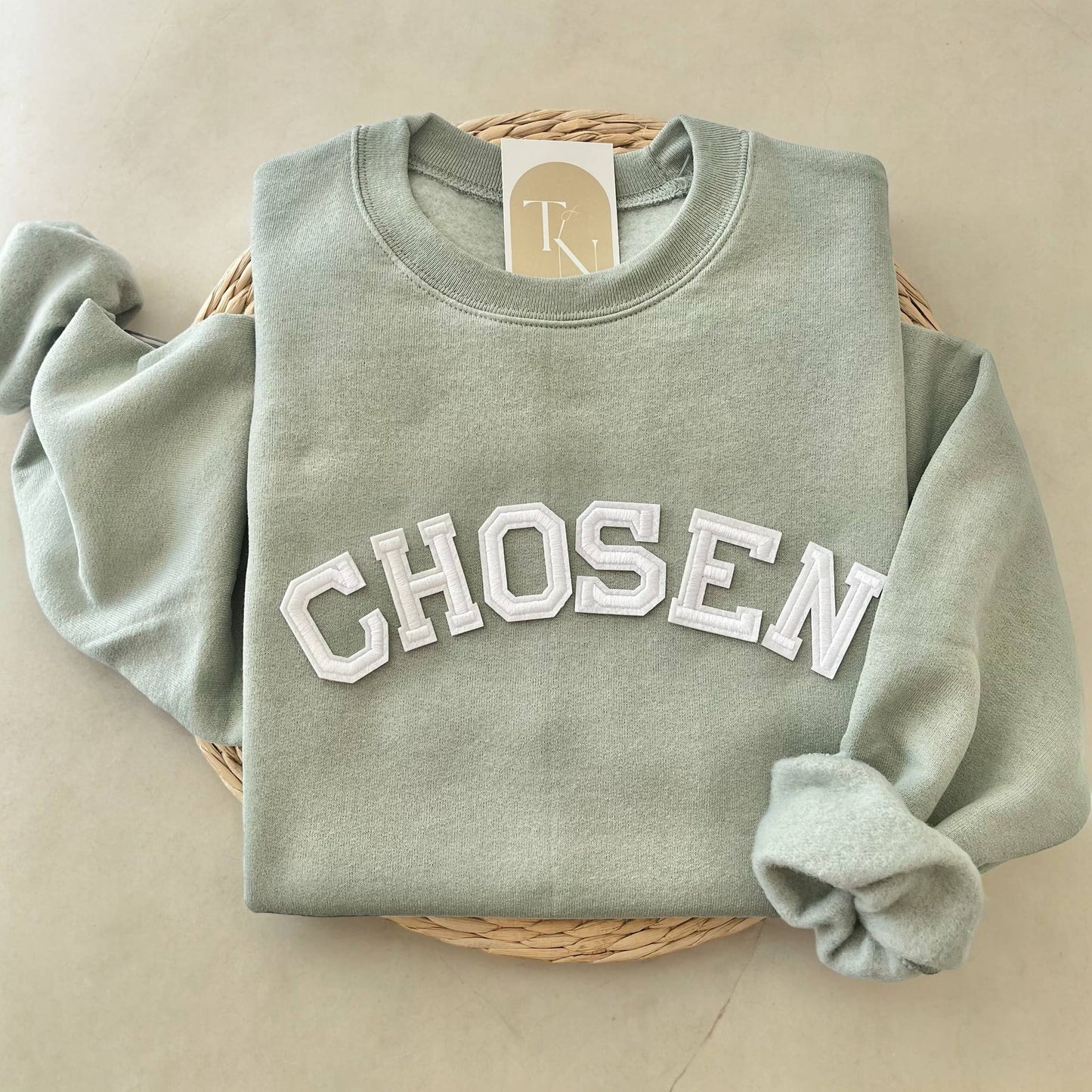 Chosen Sweatshirt, Christian Sweatshirt: Light Pink / M