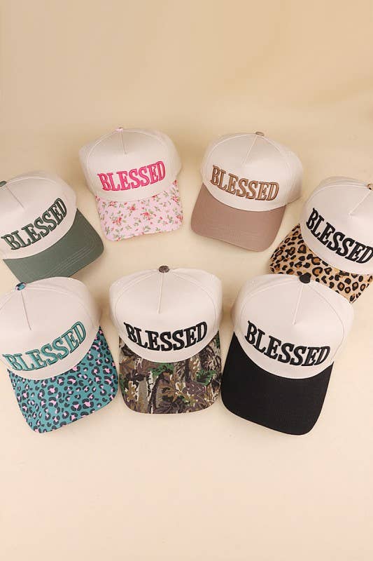 Blessed Two Tone Cotton Cap: RAISIN / 1(ONE SIZE)