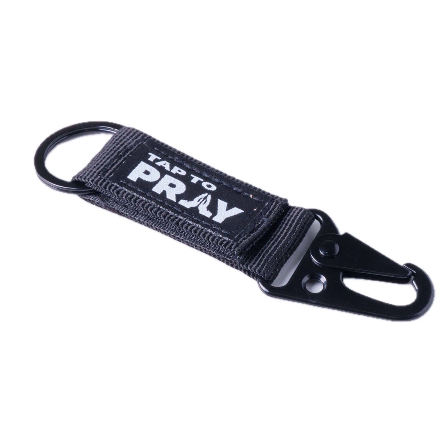 Tap To Pray® Tactical Carabiner Keychain: Sahara Camo