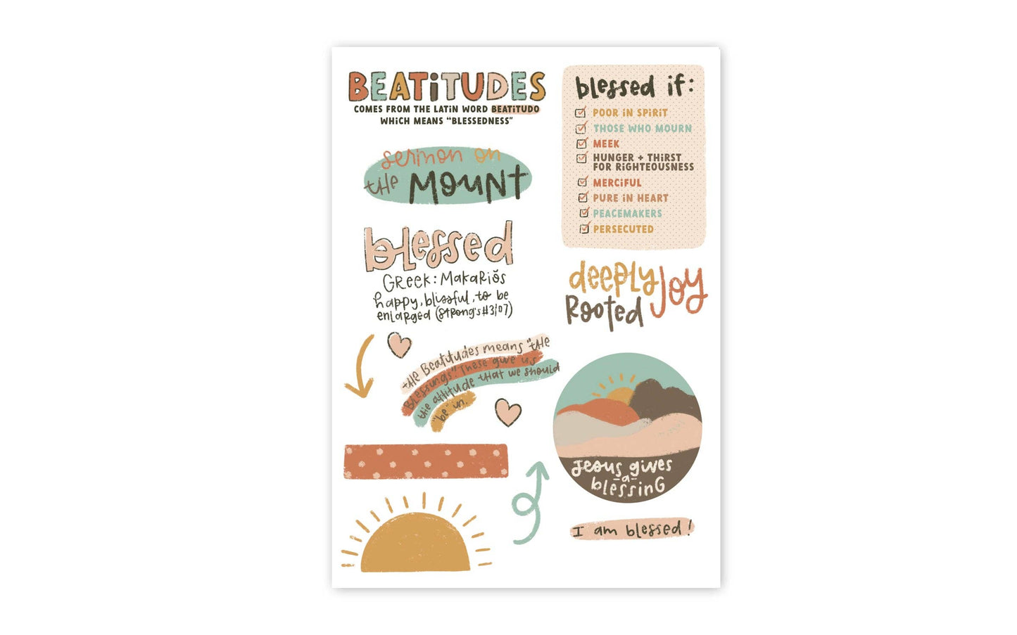 Beatitudes Sticker Sheet