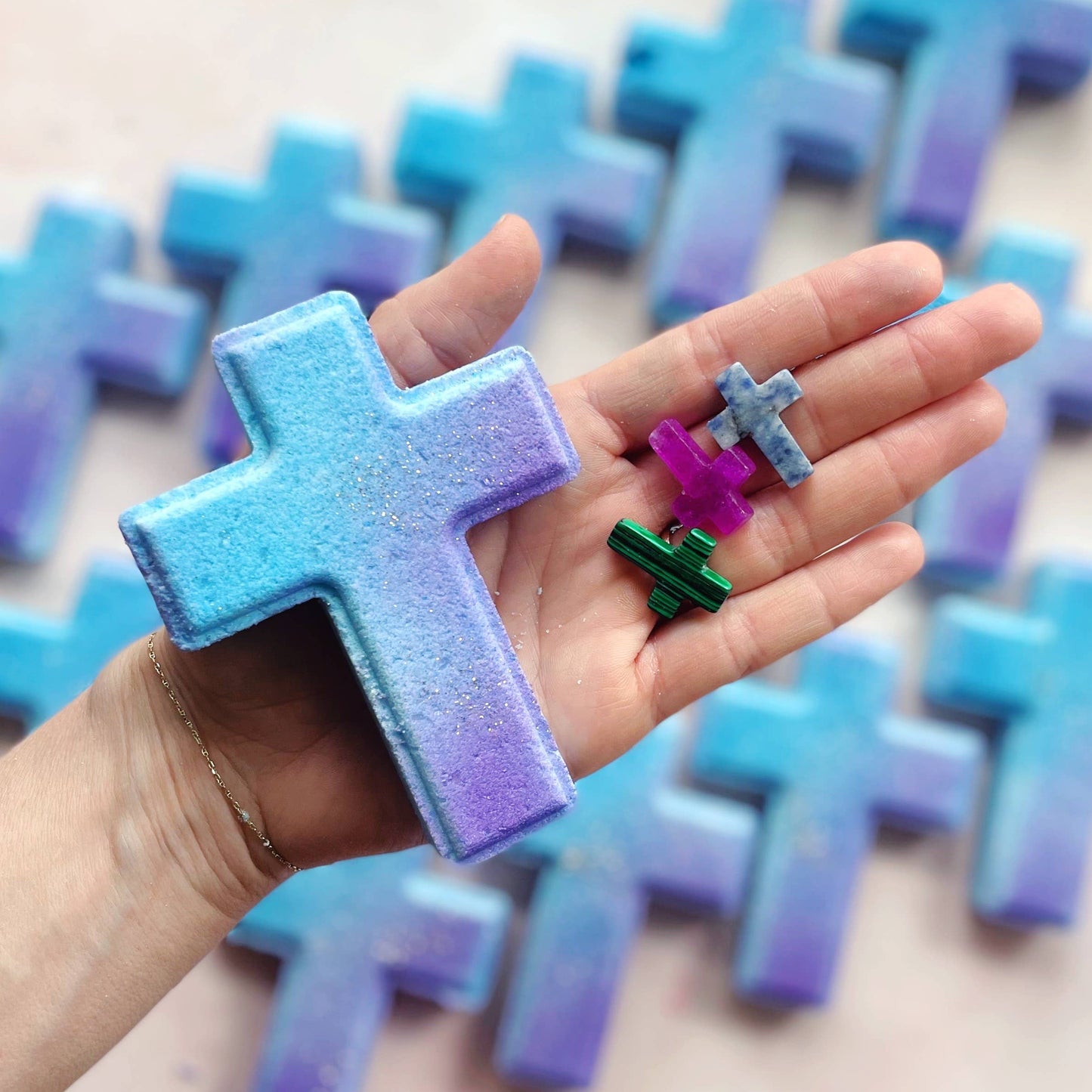 Cross Bath Bomb - with stone cross inside!