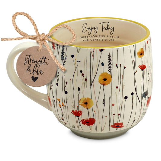 LCP Mug Enjoy Today Floral Strength And Love