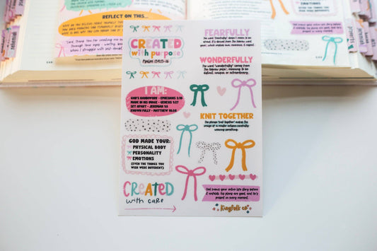 Fearfully & Wonderfully Made Sticker Sheet