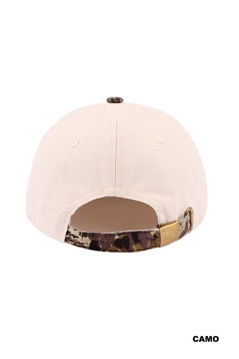 With God All Things Are Possible Two Tone Cotton Hat: LEOPARD / 1(ONE SIZE)