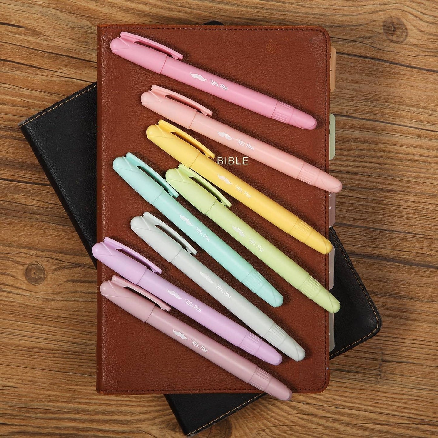 Gel Highlighters, 8 Pack, No-Bleed, Twist-Up Design, Sharpenable Tips, Smooth Glide, Perfect for Bible Pages: Dusty