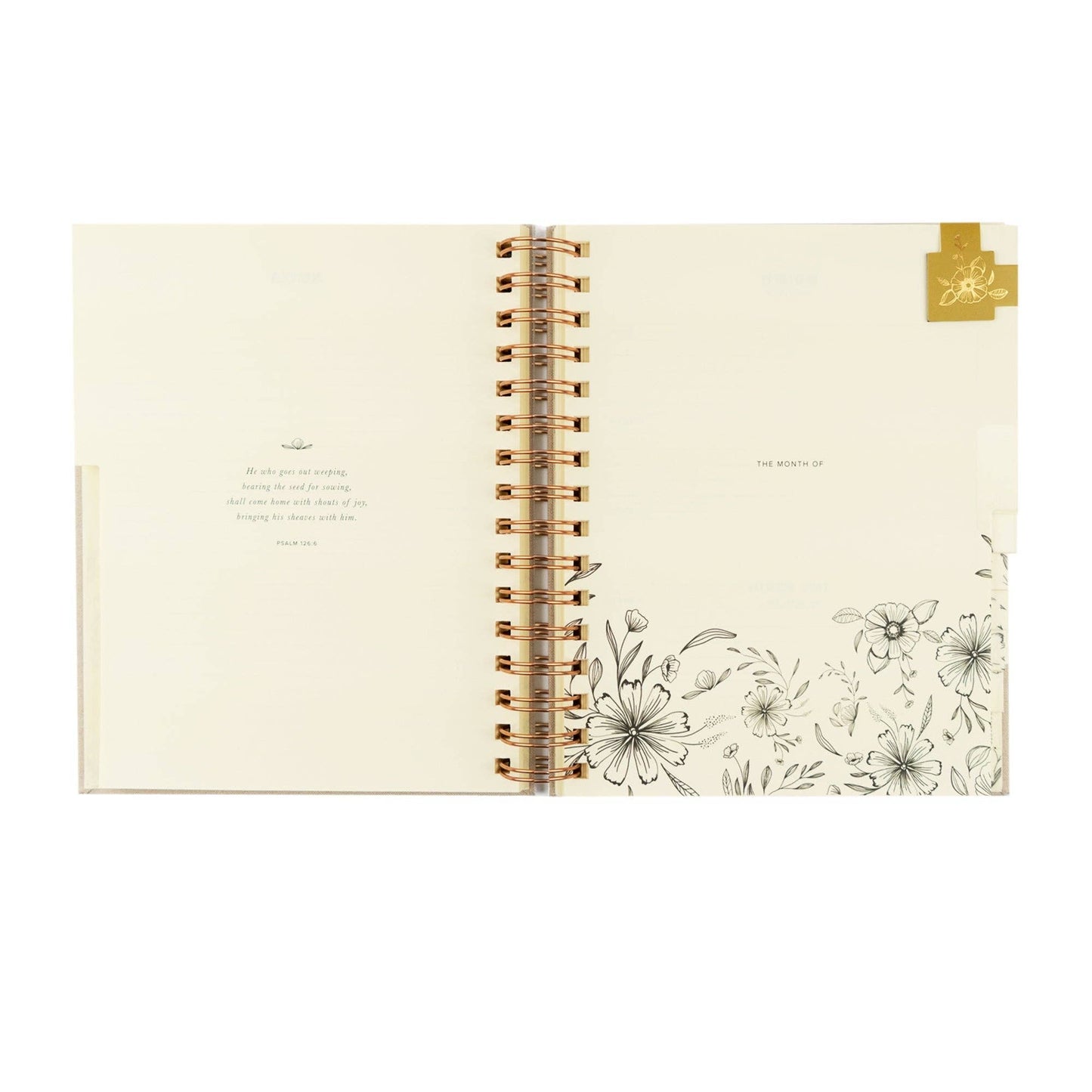 12-Month Undated Planner: Magnolia Springs Design, Spiral