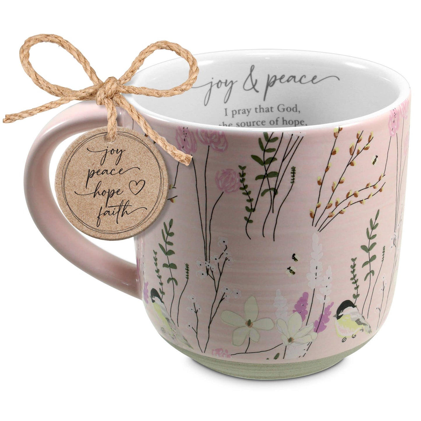 LCP Coffee Mug Spring Garden Joy Peace 18 Oz