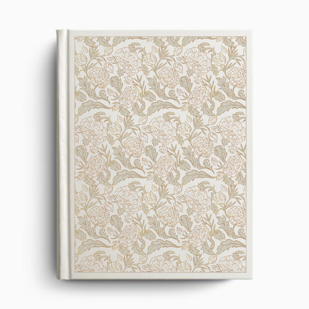ESV Custom Single Column Journaling Bible®, Floral Hardcover: Marigold