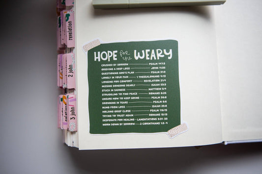 Hope for the Weary Scripture Reference Vinyl Sticker