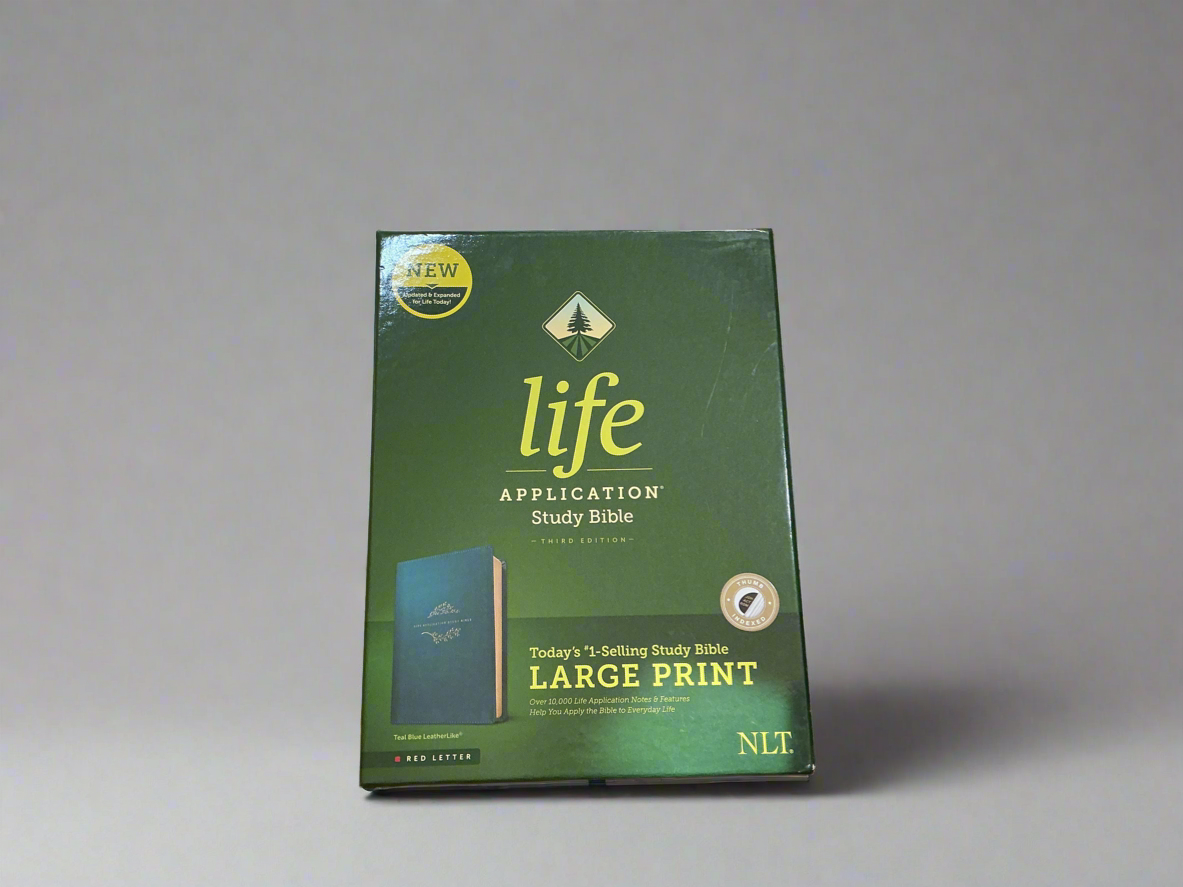 NLT Life Application Study Bible- Meadow Teal Leather like