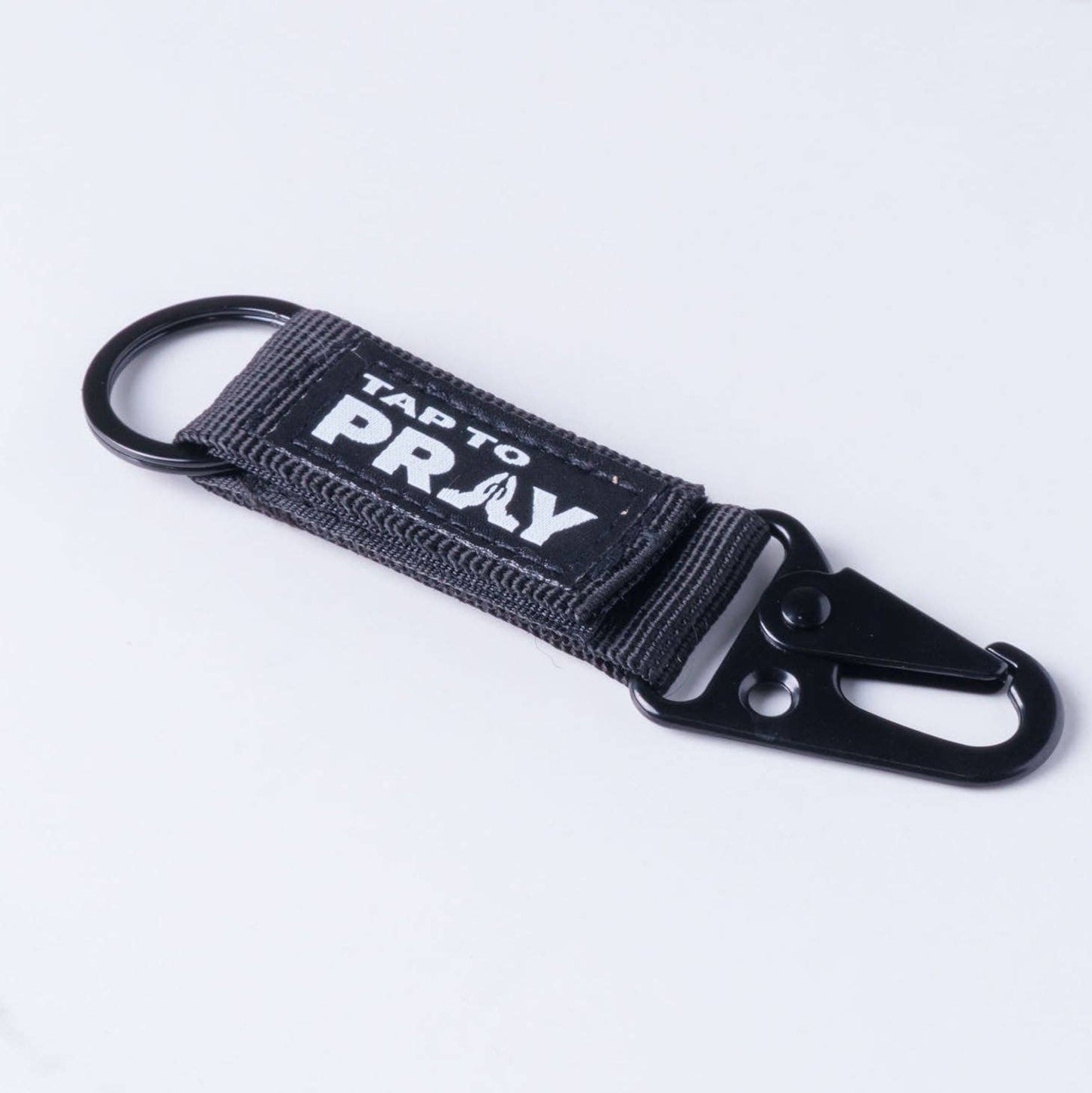 Tap To Pray® Tactical Carabiner Keychain: Black
