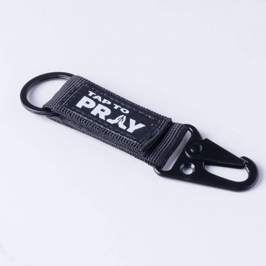 Tap To Pray® Tactical Carabiner Keychain: Black